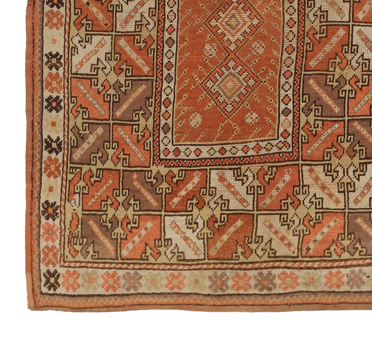 Other Mid-20th Century Handwoven Turkish Accent Area Rug For Sale