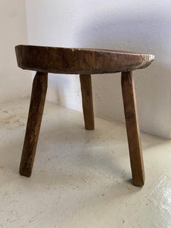 Mid-20th Century Hardwood Stool from Mexico