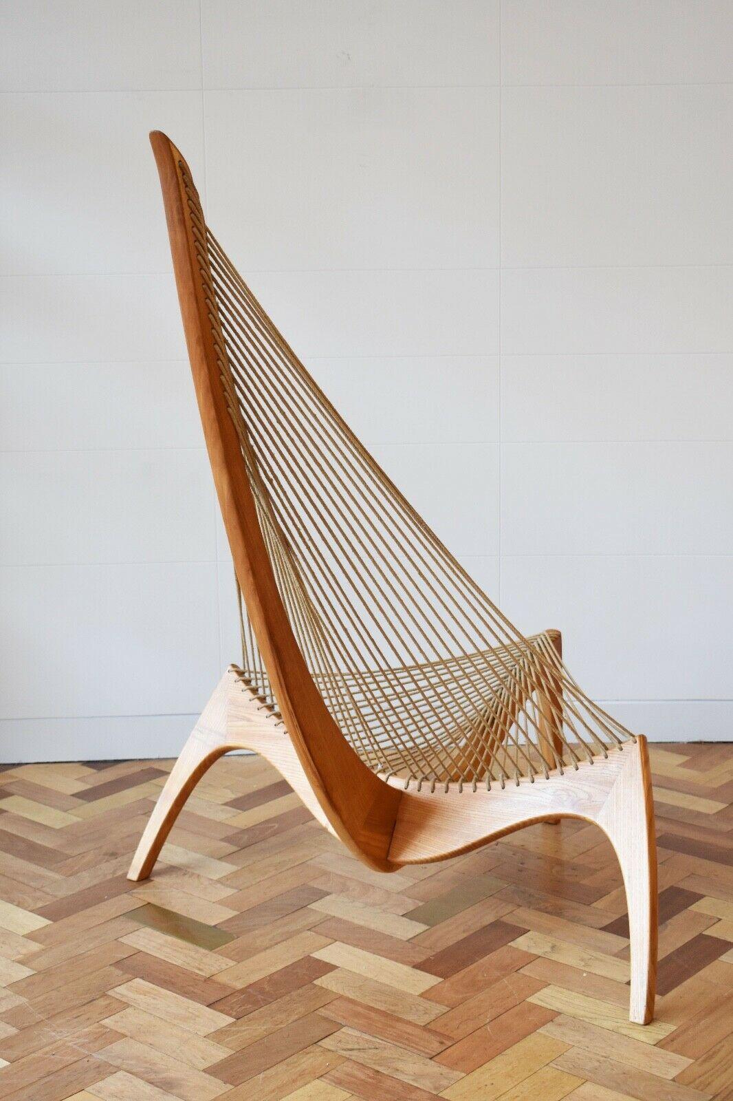 Fantastic early ‘harp chair’ designed by Jorgen Hovelskov and manufactured by Jørgen Christensen, Denmark 1963.

Superbly sculptural lounge chair that also seats comfortable and looks great and would be a great statement piece in any