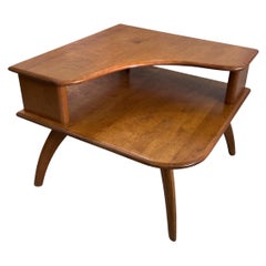 Vintage Mid 20th Century Heywood-Wakefield Mid Century Modern Wishbone Corner Table