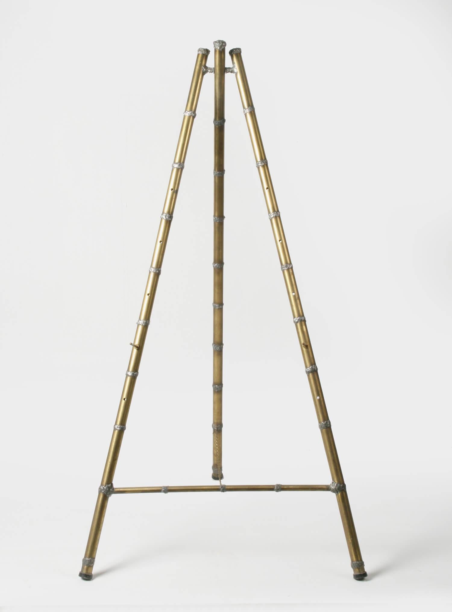 Cast Mid-20th Century Hollywood Regency French Gilt Metal faux Bamboo Easel