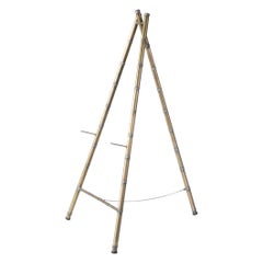 Retro Mid-20th Century Hollywood Regency French Gilt Metal faux Bamboo Easel