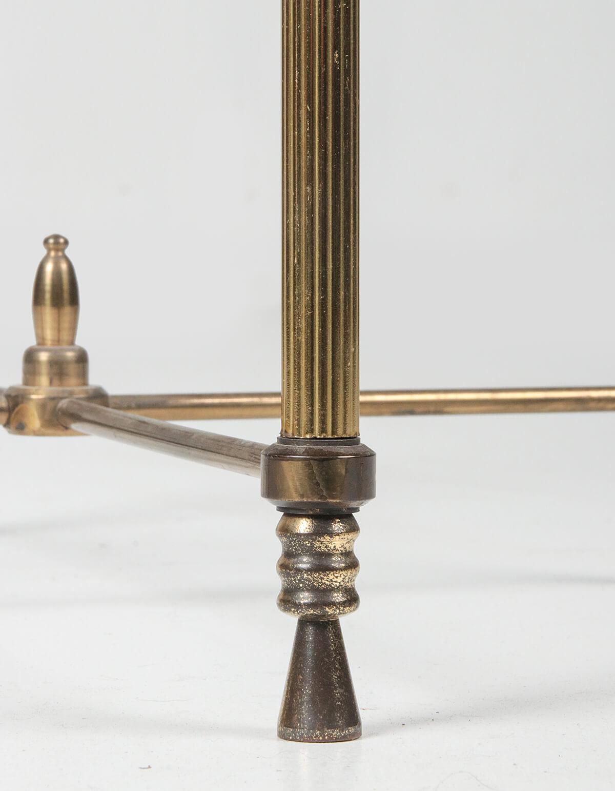 Mid-20th Century Hollywood Regency Sidetable, Glass and Copper 7