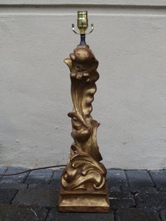 Mid-20th Century Hollywood Regency Style Custom Gilded Lamp
