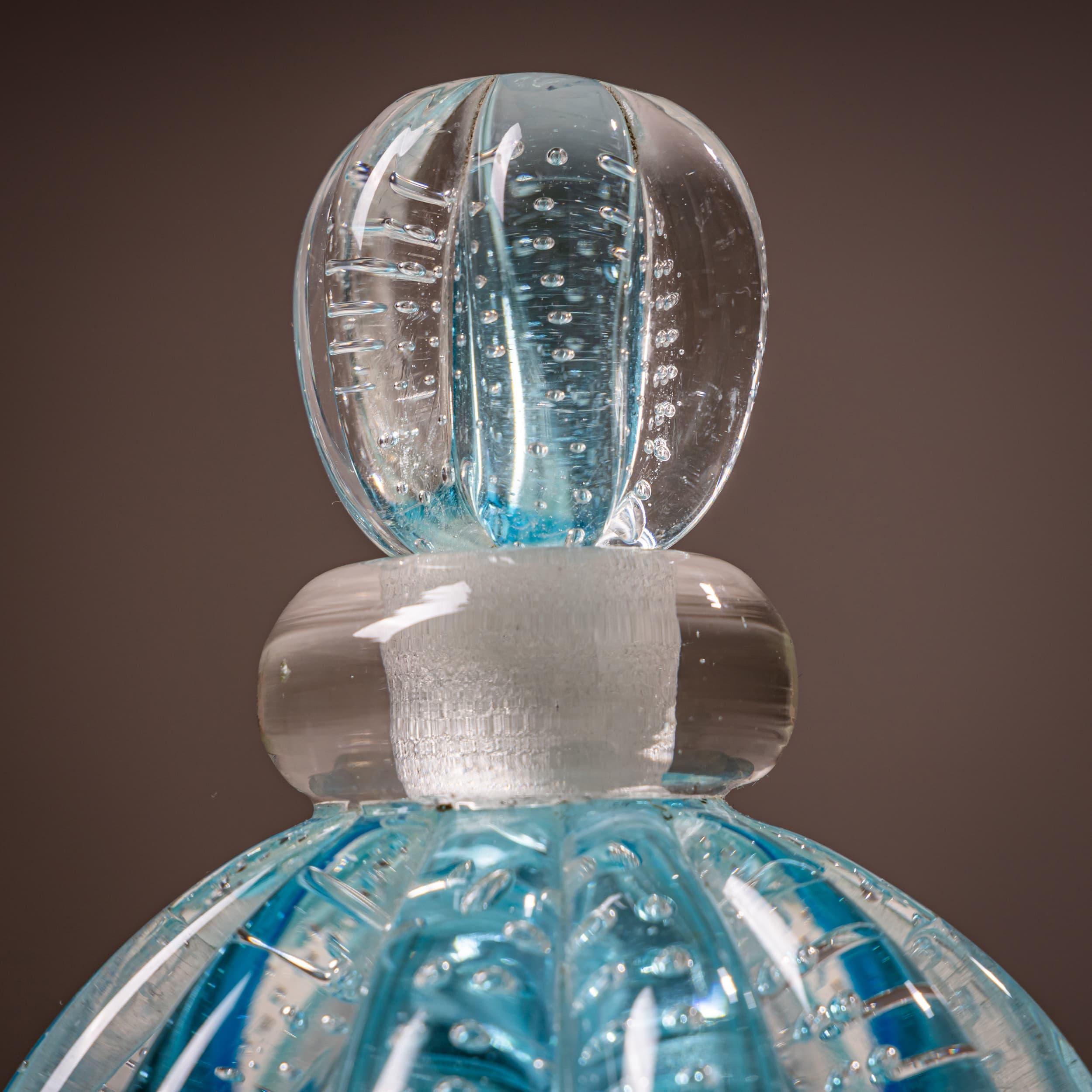Mid-20th Century Hollywood Regency Style Murano Glass Bottles, Italy For Sale 6