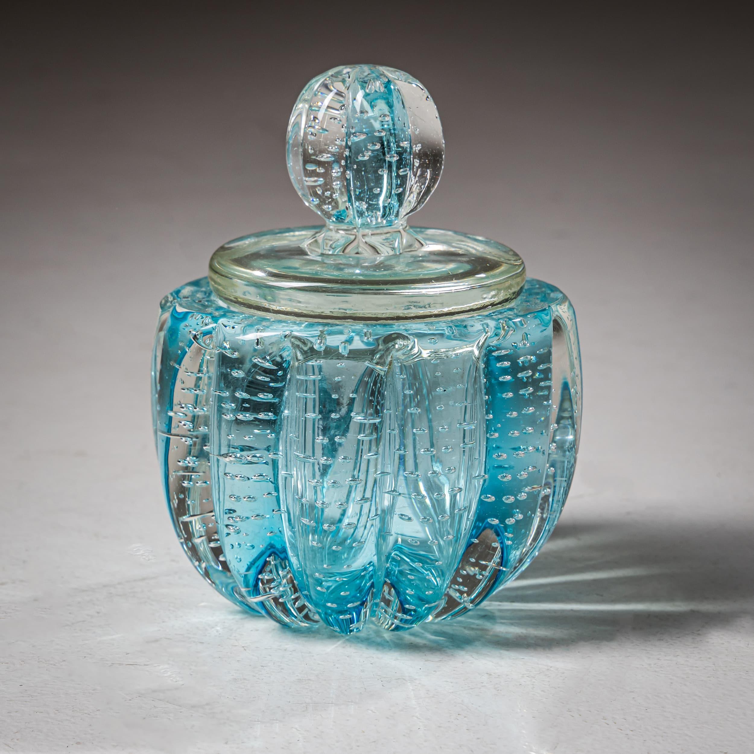 Mid-20th Century Hollywood Regency Style Murano Glass Bottles, Italy For Sale 1