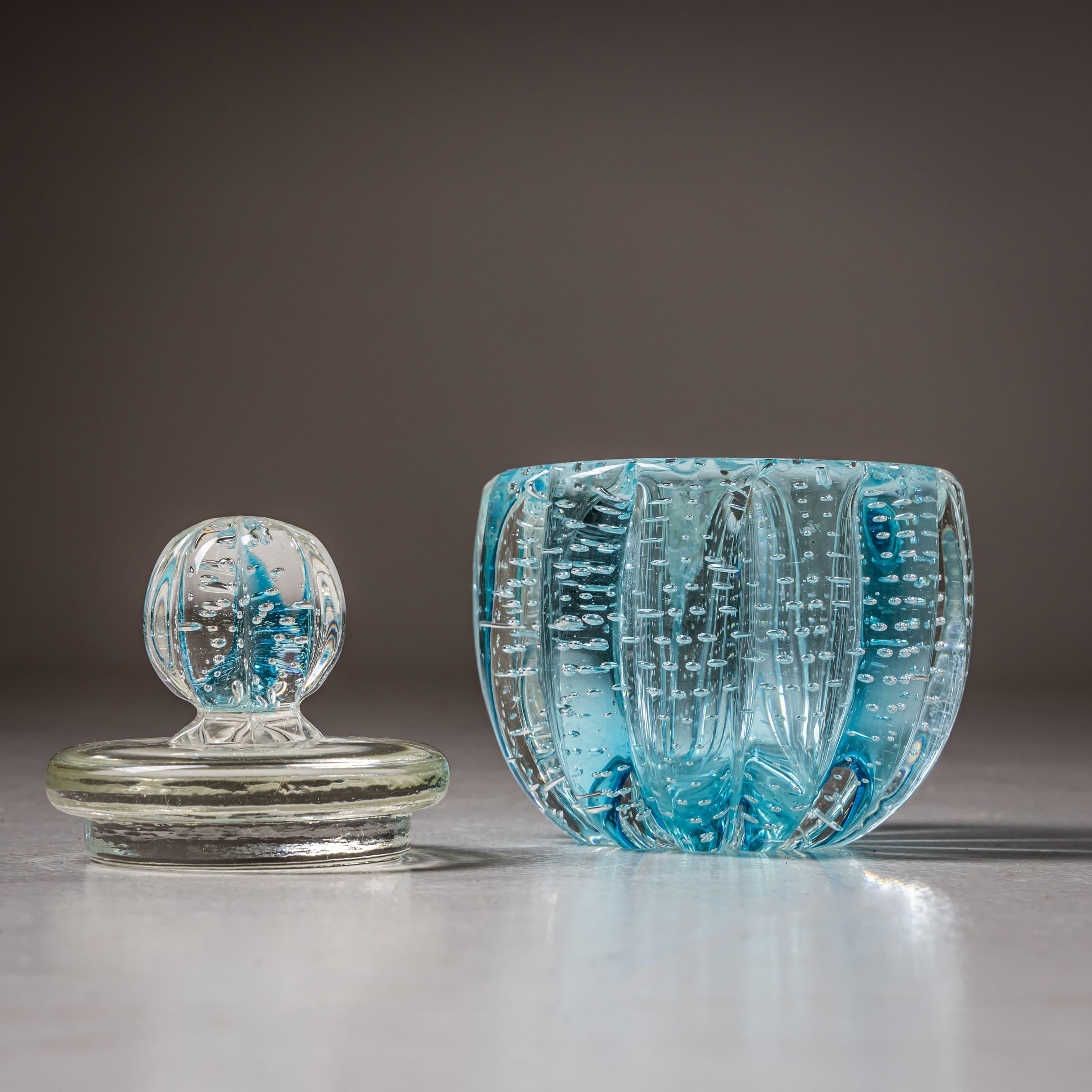 Mid-20th Century Hollywood Regency Style Murano Glass Bottles, Italy For Sale 2