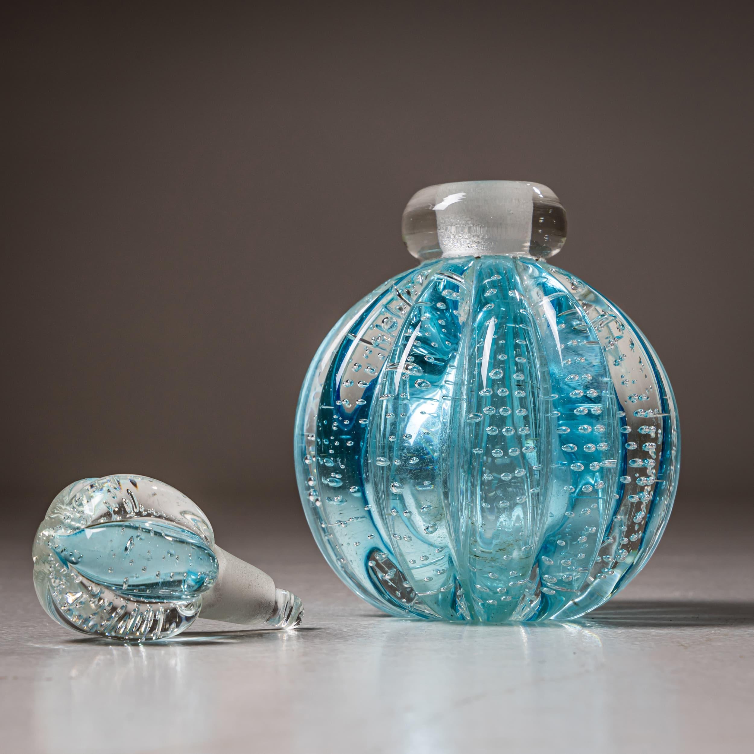 Mid-20th Century Hollywood Regency Style Murano Glass Bottles, Italy For Sale 3