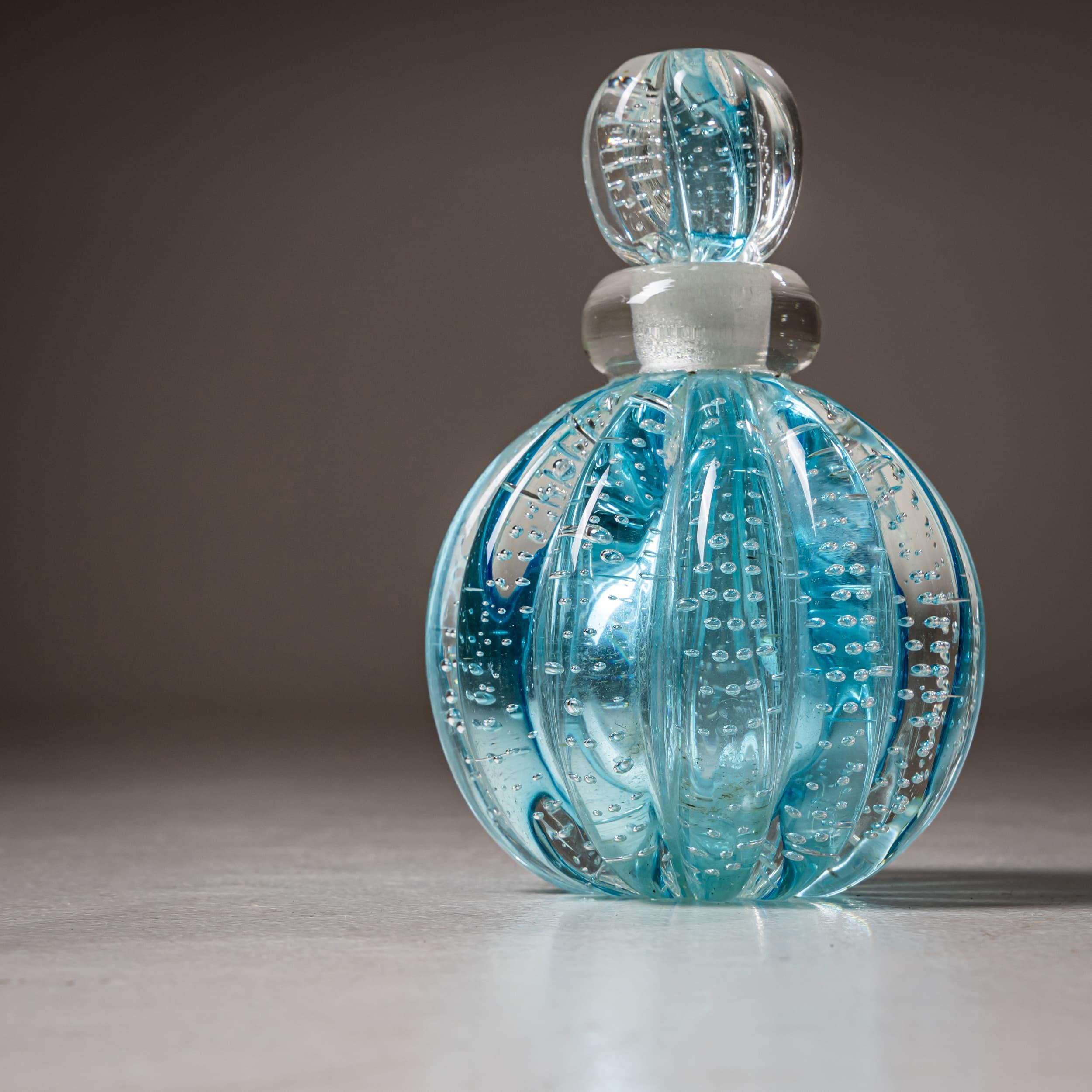 Mid-20th Century Hollywood Regency Style Murano Glass Bottles, Italy For Sale 4
