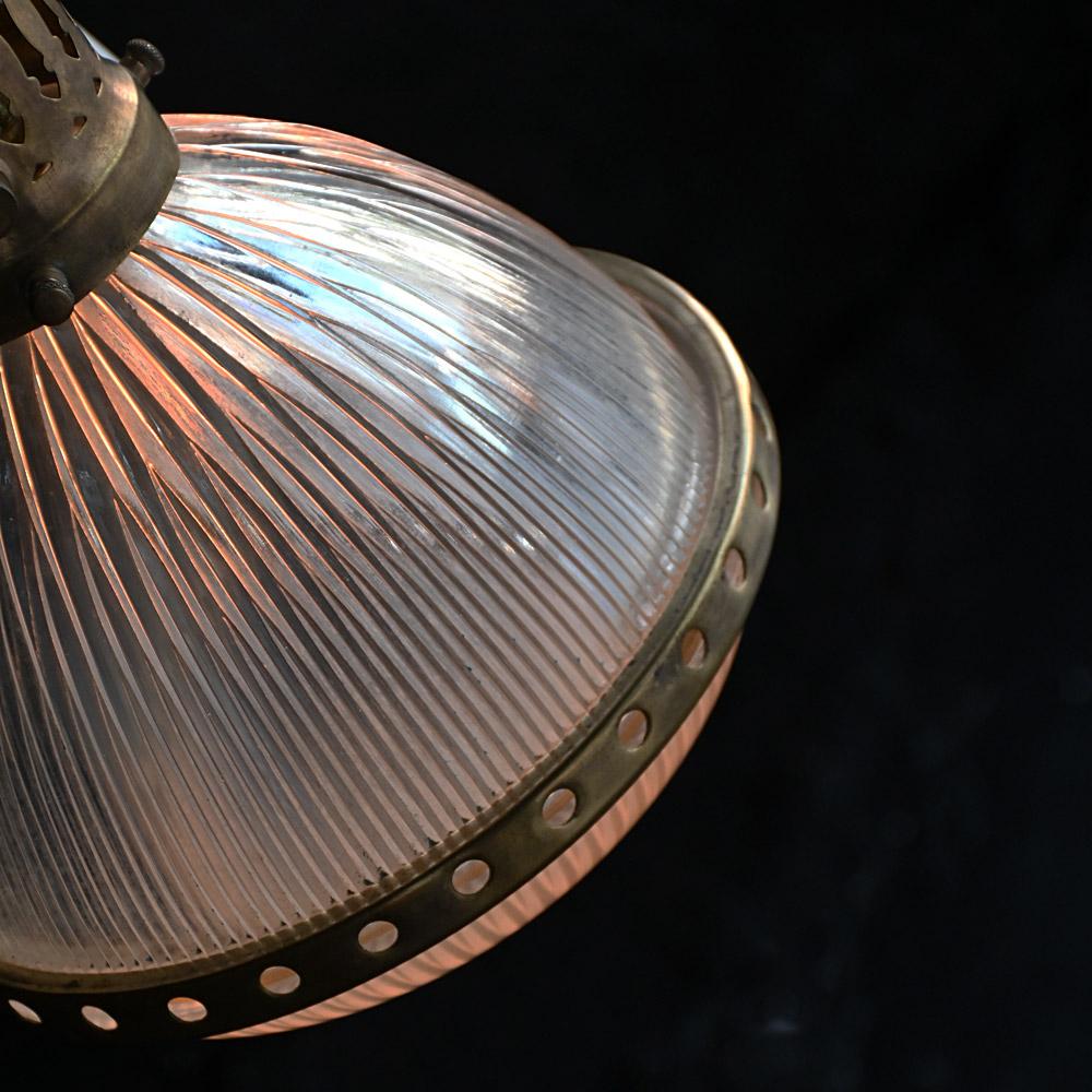 Verre Mid-20th Century Holophane Pendant Light en vente