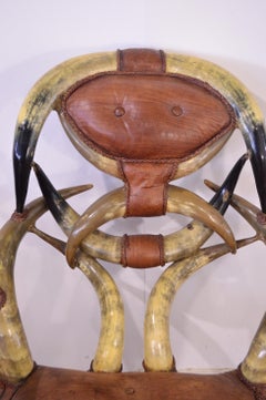 Mid-20th Century Horn and Leather Armchair