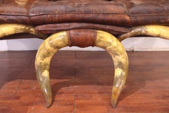 Mid-20th Century Horn and Leather Sofa