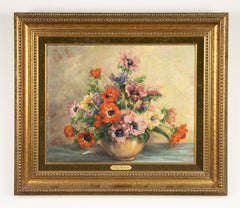 Mid 20th Century Impressionistic Oil Painting - Flowers - by Arthur de Geest