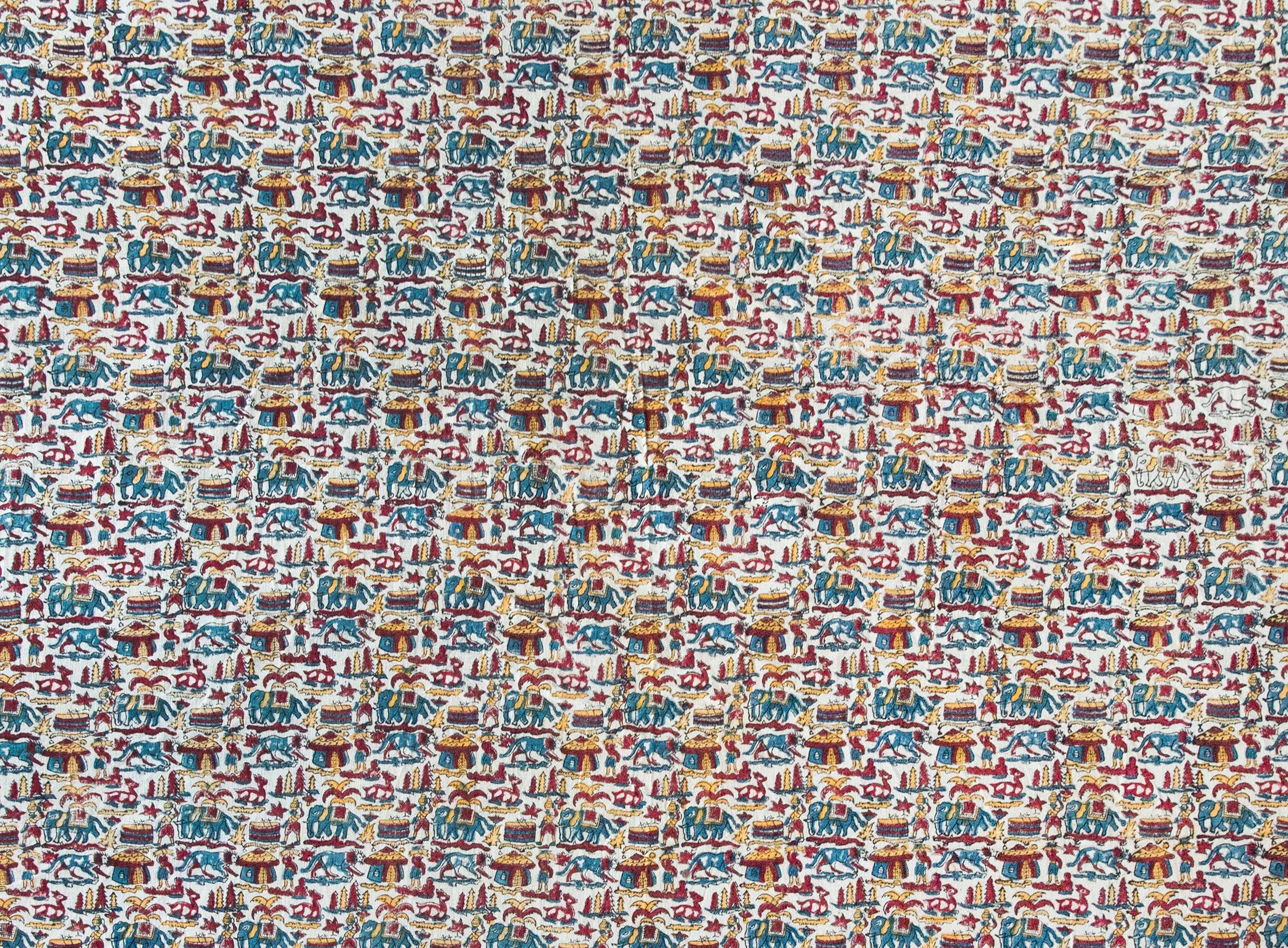 MId-20th Century Indian Block Printed Textile For Sale 6