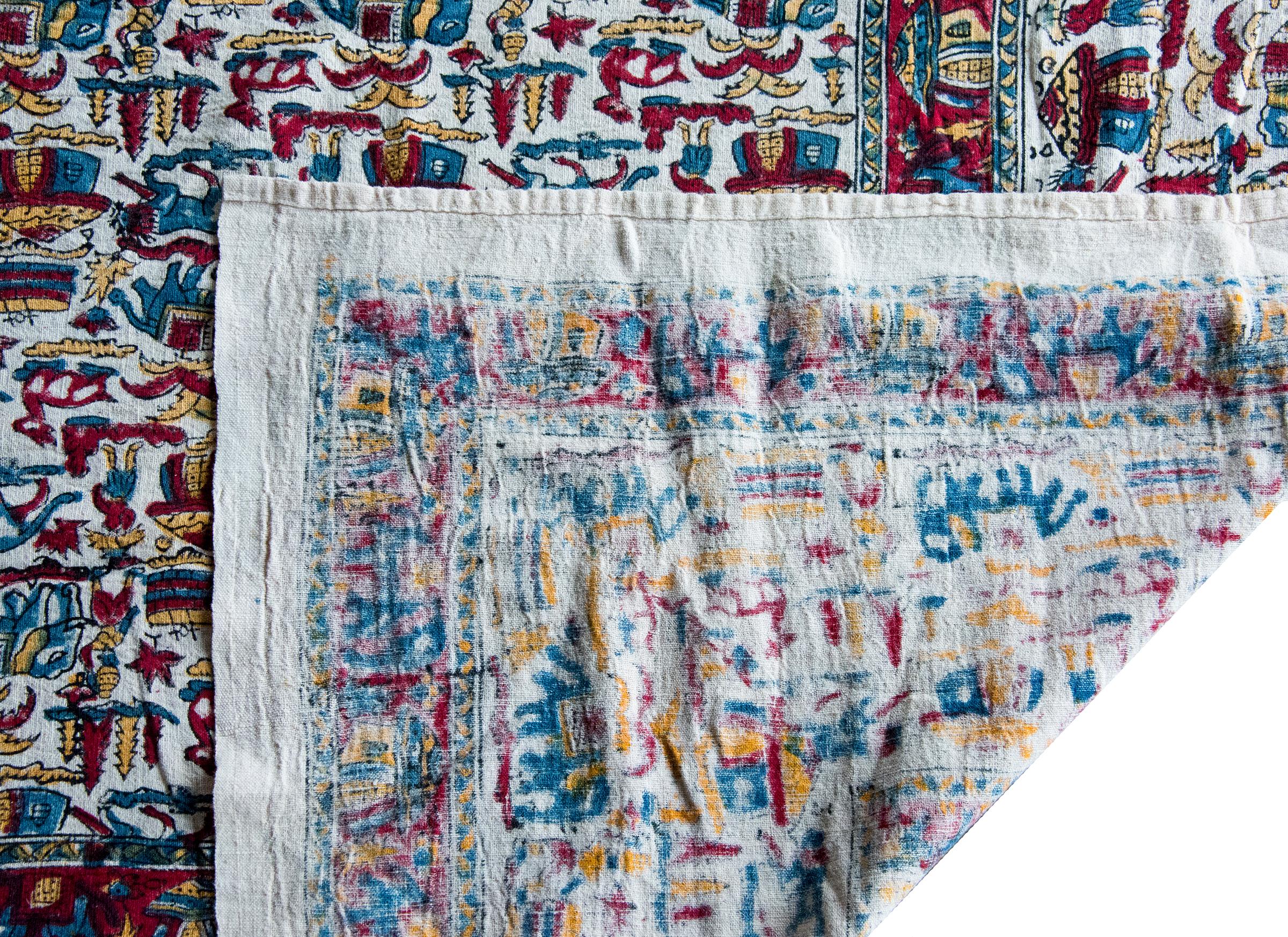 MId-20th Century Indian Block Printed Textile For Sale 9