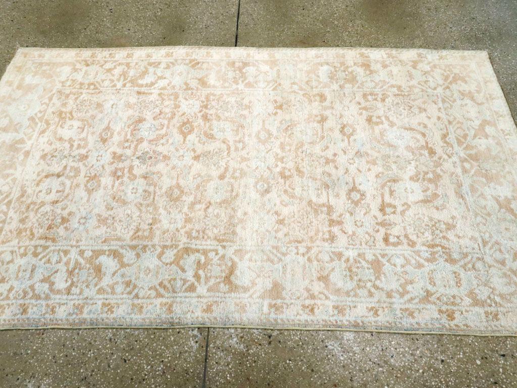 Annodato a mano Tappeto Agra in cotone indiano della metà del XX secolo in vendita