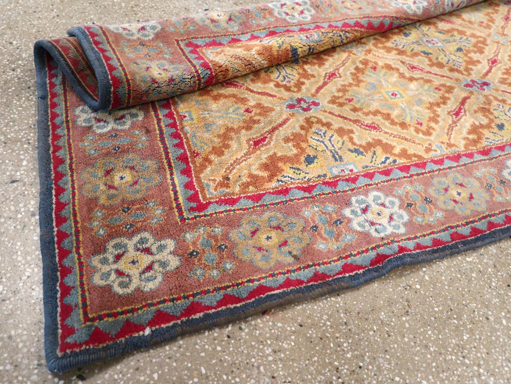 Tappeto Agra in cotone indiano della metà del XX secolo in vendita 2