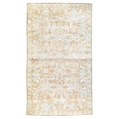 Tapis d'appoint en coton indien Agra du milieu du 20e siècle