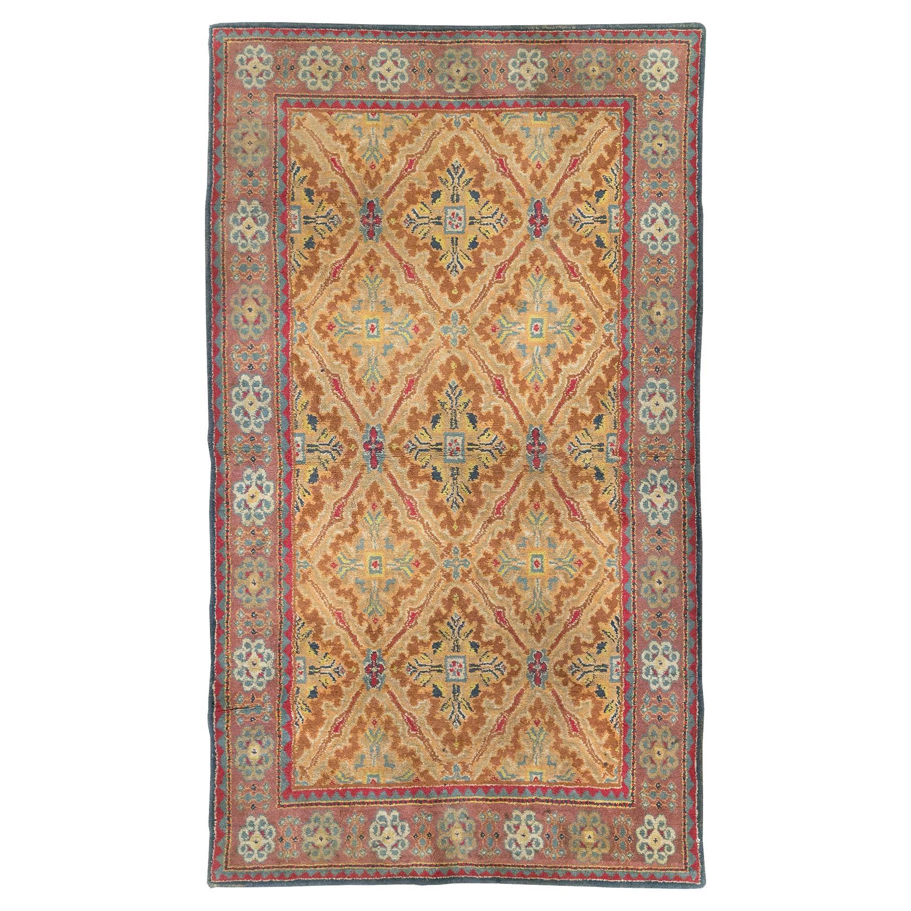 Mid-20th Century Indian Cotton Agra Accent Rug