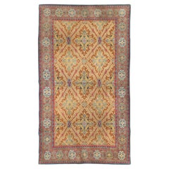 Tapis d'appoint en coton indien Agra du milieu du 20e siècle