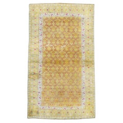 Tapis d'appoint en coton indien Agra du milieu du 20e siècle