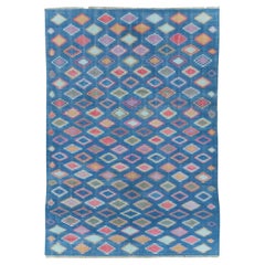 Mid-20th Century Indian Flatweave Cotton Dhurrie Accent Carpet