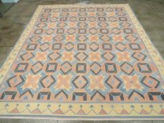 Galerie Shabab Collection Mid-20th Century Indian Flatweave Dhurrie Carpet