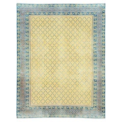 Moquette indienne du milieu du 20e siècle, Dhurrie, tissage plat, grande pièce