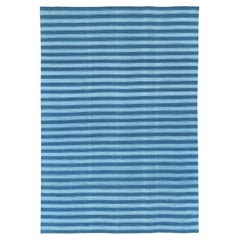 Mid-20th Century Indian Flatweave Dhurrie Room Size Carpet