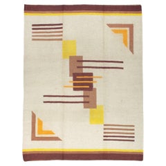 Mid-20th Century Indian Flatweave Dhurrie Room Size Carpet