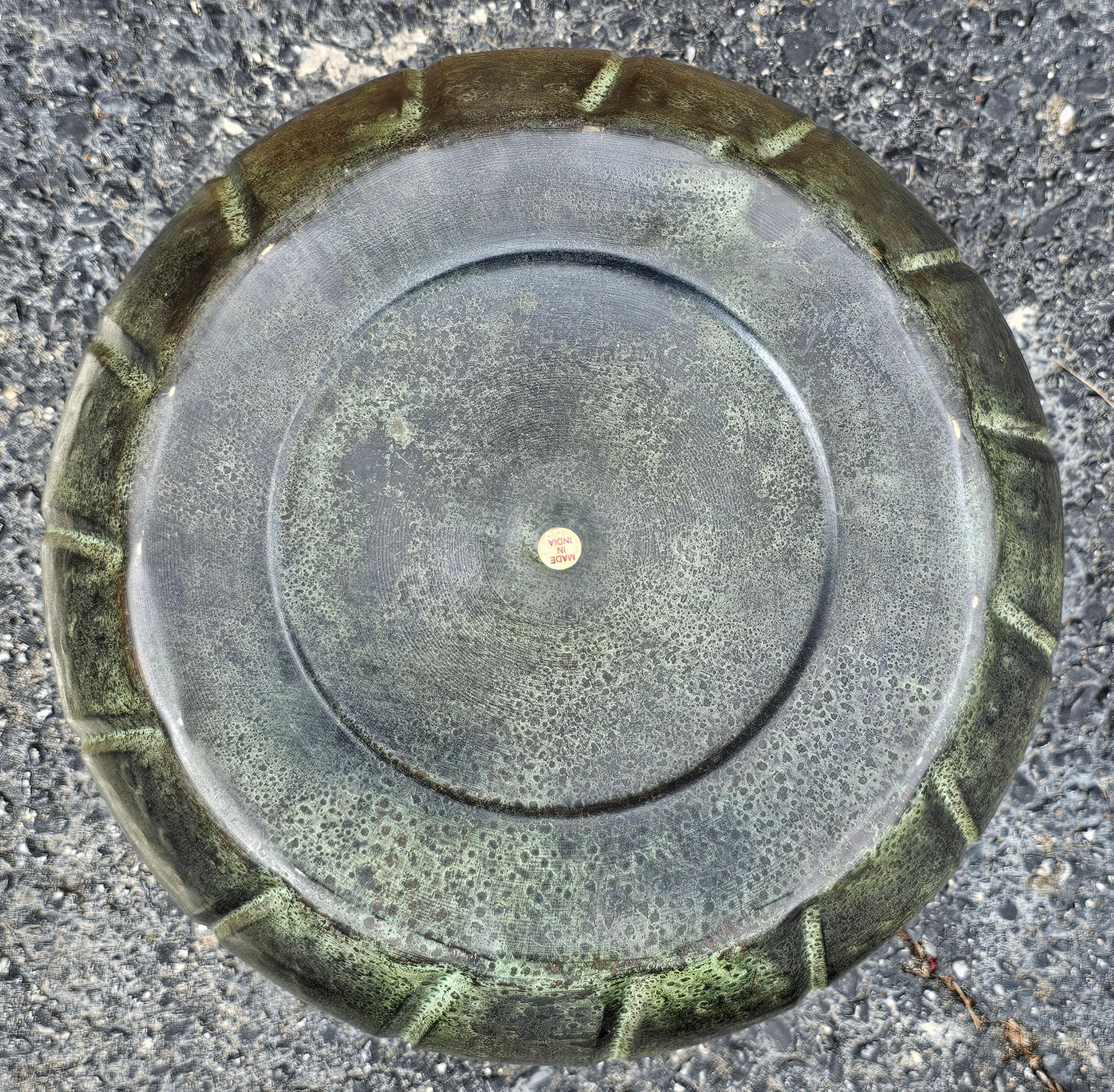 Painted Mid-20th Century Indian Patinated Metal Jardiniere For Sale