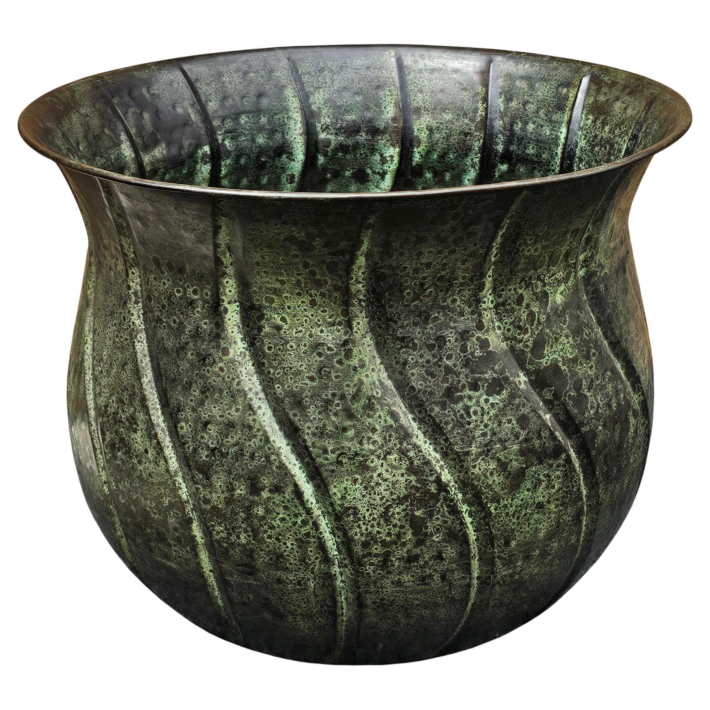Mid-20th Century Indian Patinated Metal Jardiniere