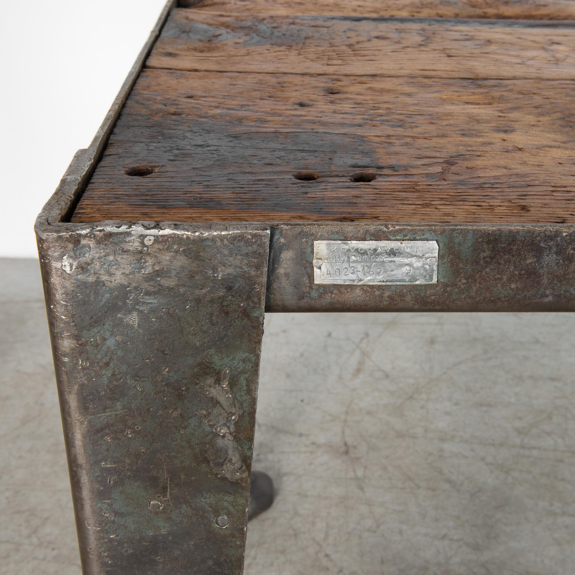 Mid-20th Century Industrial Czech Table 2