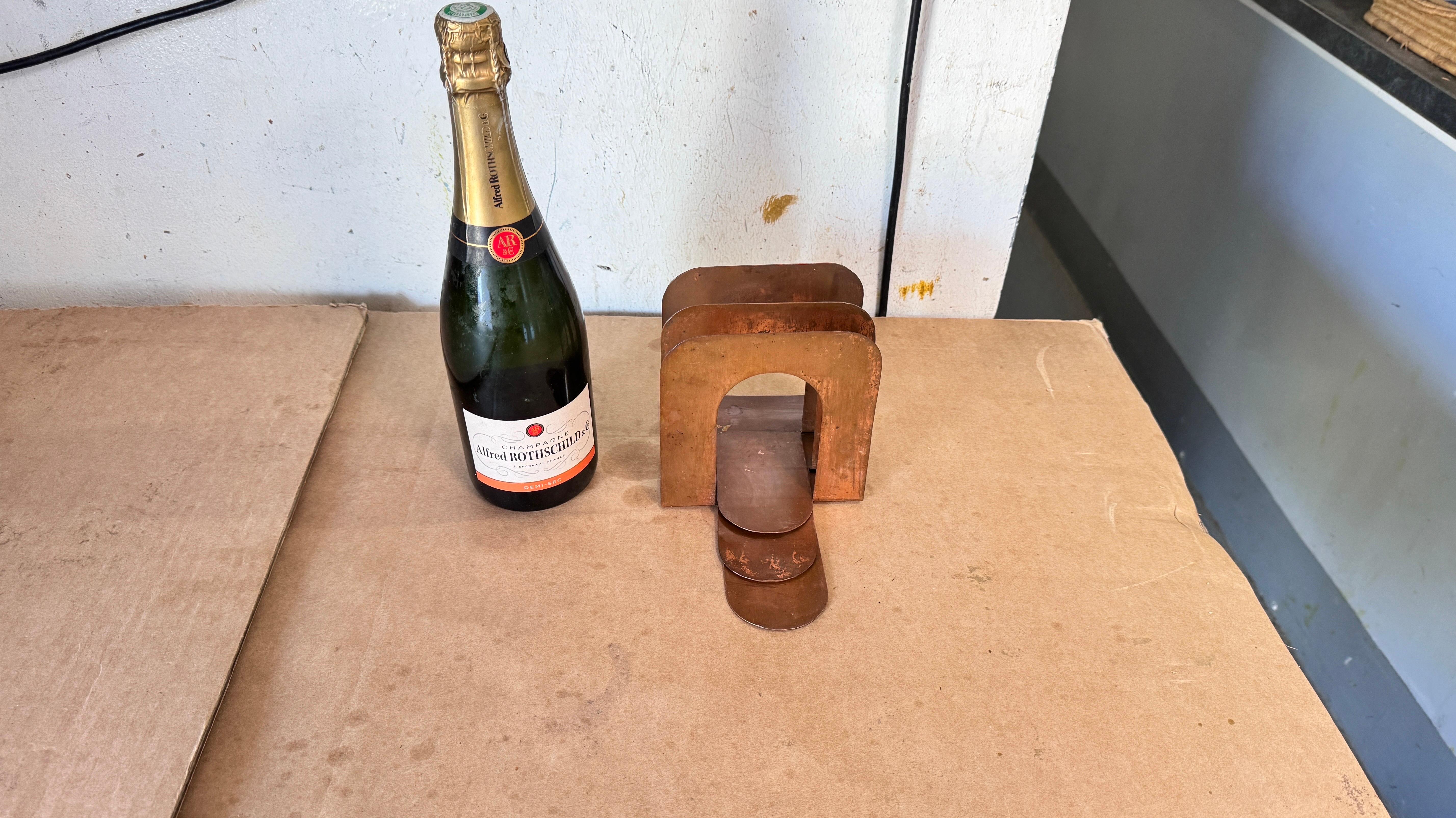 Mid-Century Modern Mid-20th Century Industrial Metal Letter Holder, Rust Patina, Modular  Design For Sale