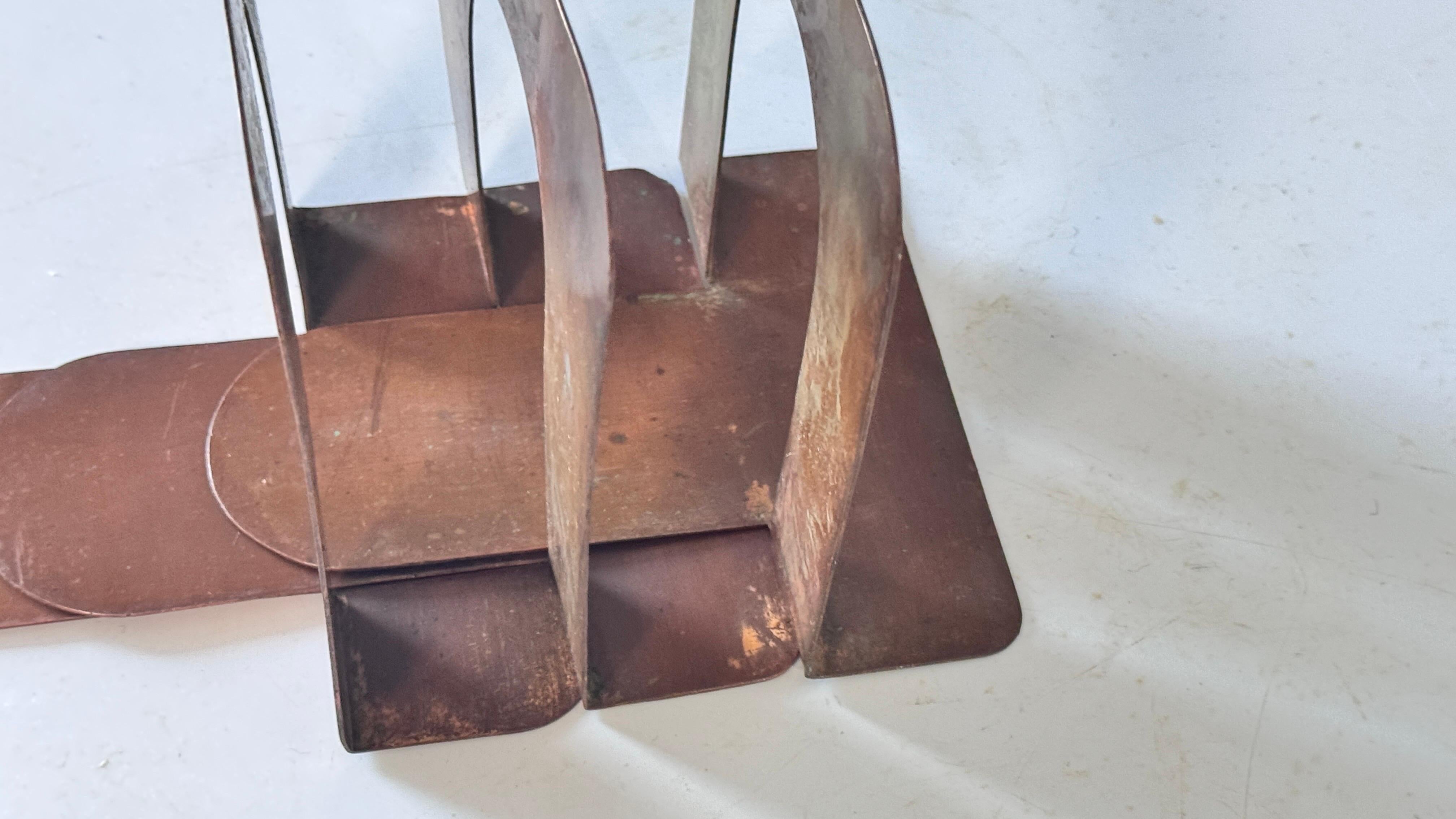 Mid-20th Century Industrial Metal Letter Holder, Rust Patina, Modular  Design For Sale 2
