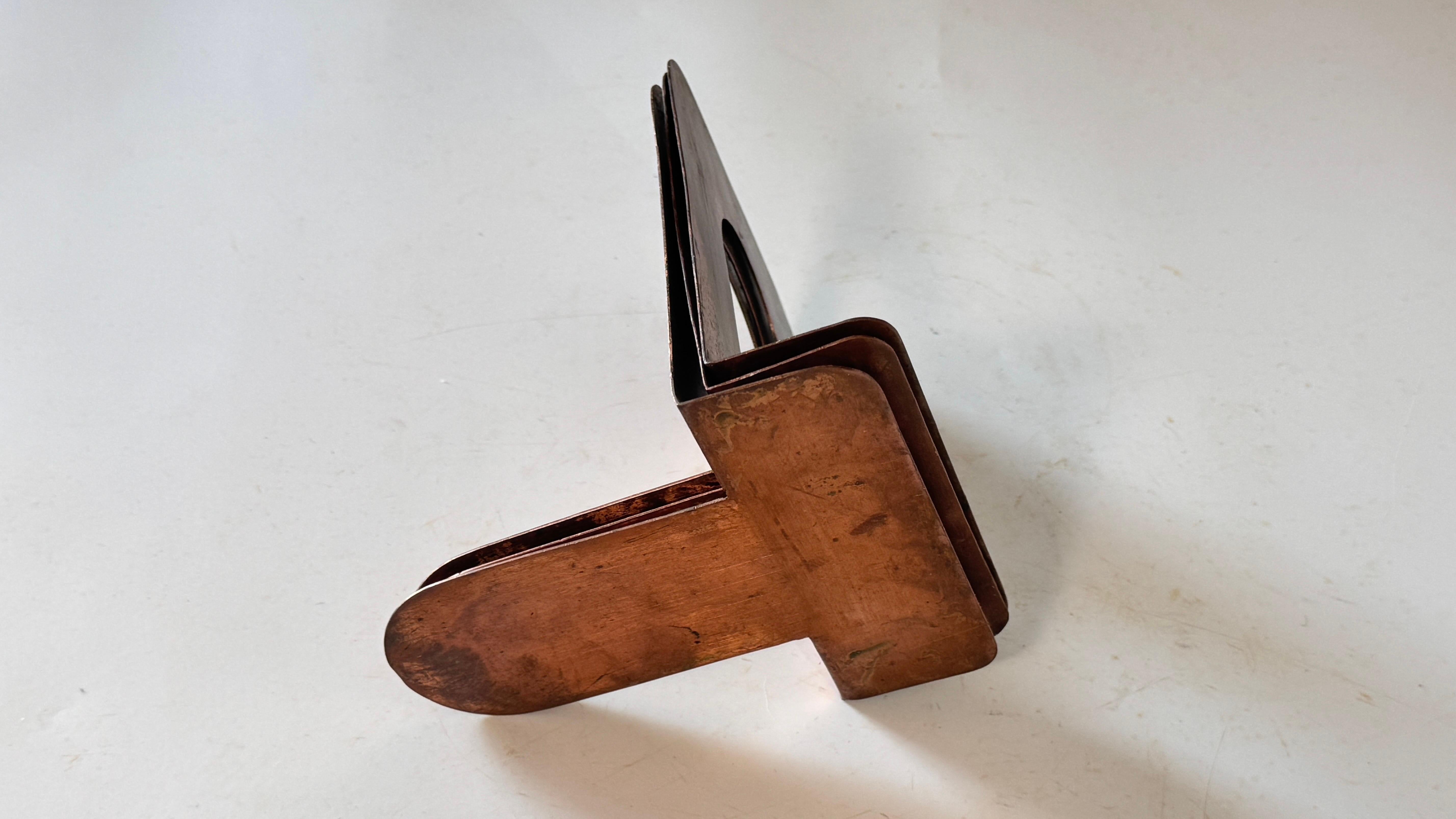 Mid-20th Century Industrial Metal Letter Holder, Rust Patina, Modular  Design For Sale 4