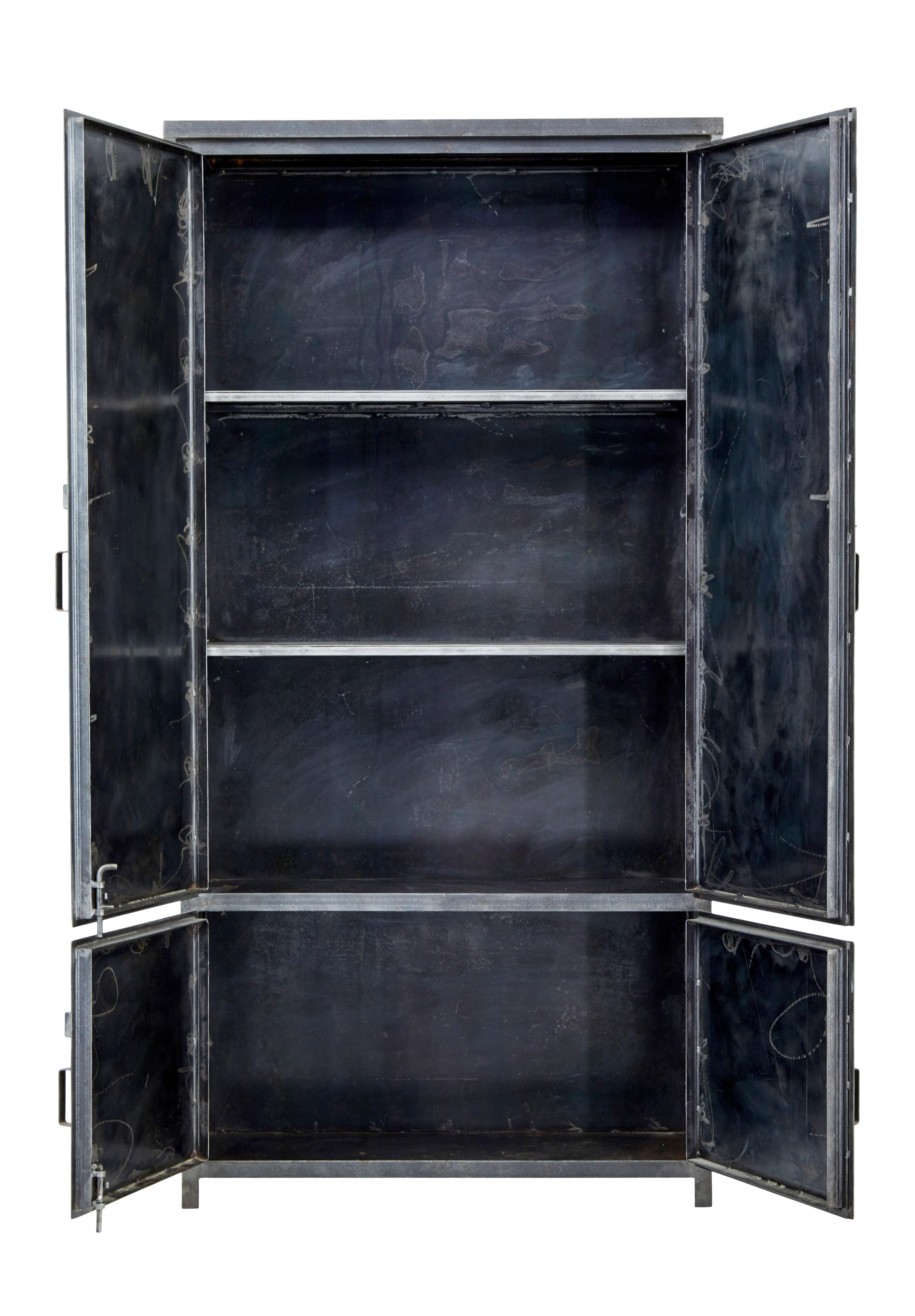 Swedish Mid-20th Century Industrial Steel Cabinet