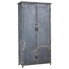 Mid-20th Century Industrial Steel Cabinet