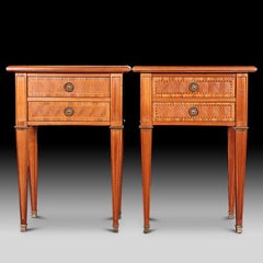 Mid-20th Century Inlaid Italian Nightstands Side Tables