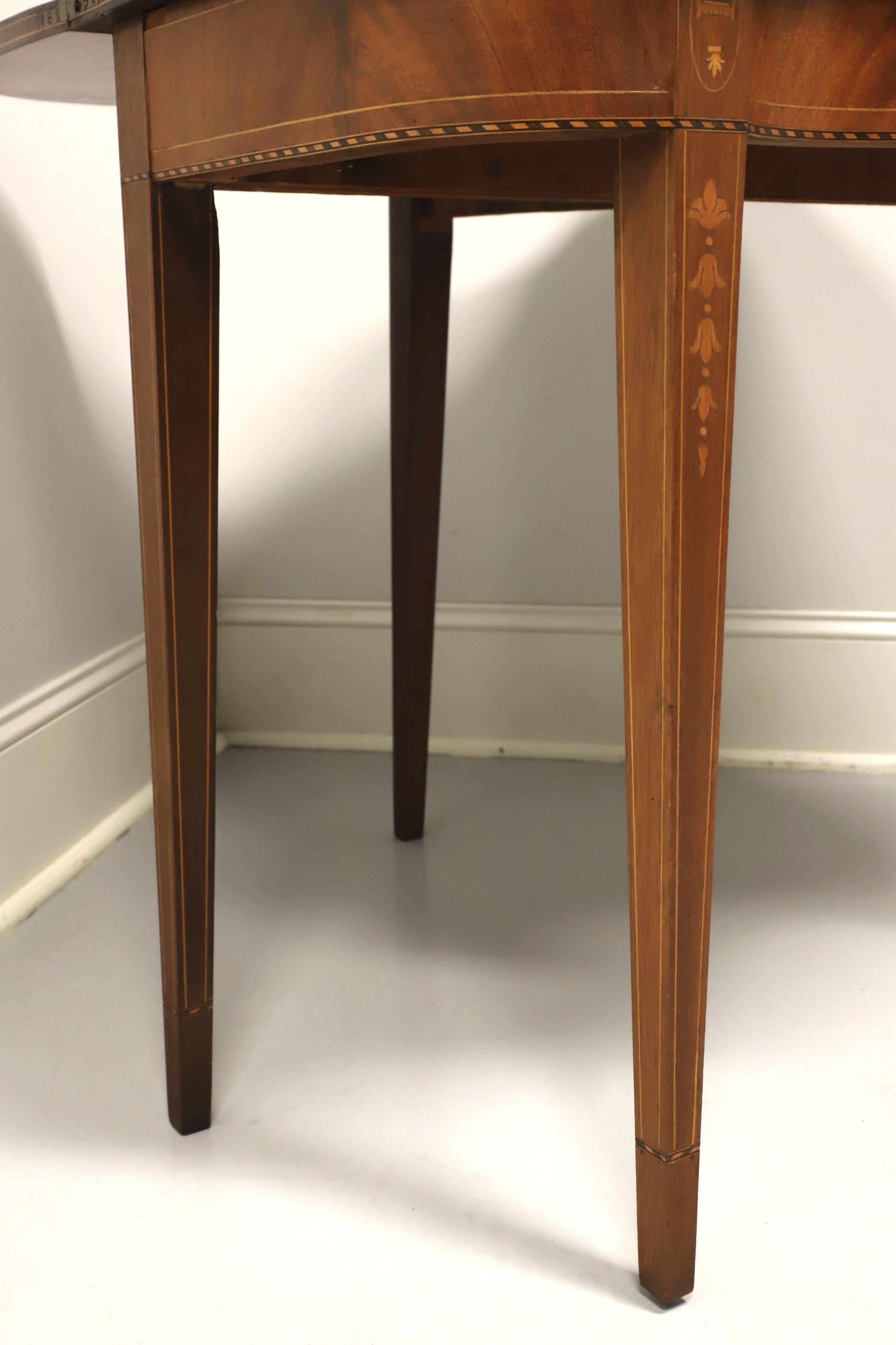 Mid 20th Century Inlaid Mahogany Federal Gateleg Flip Top Game / Console Table 6