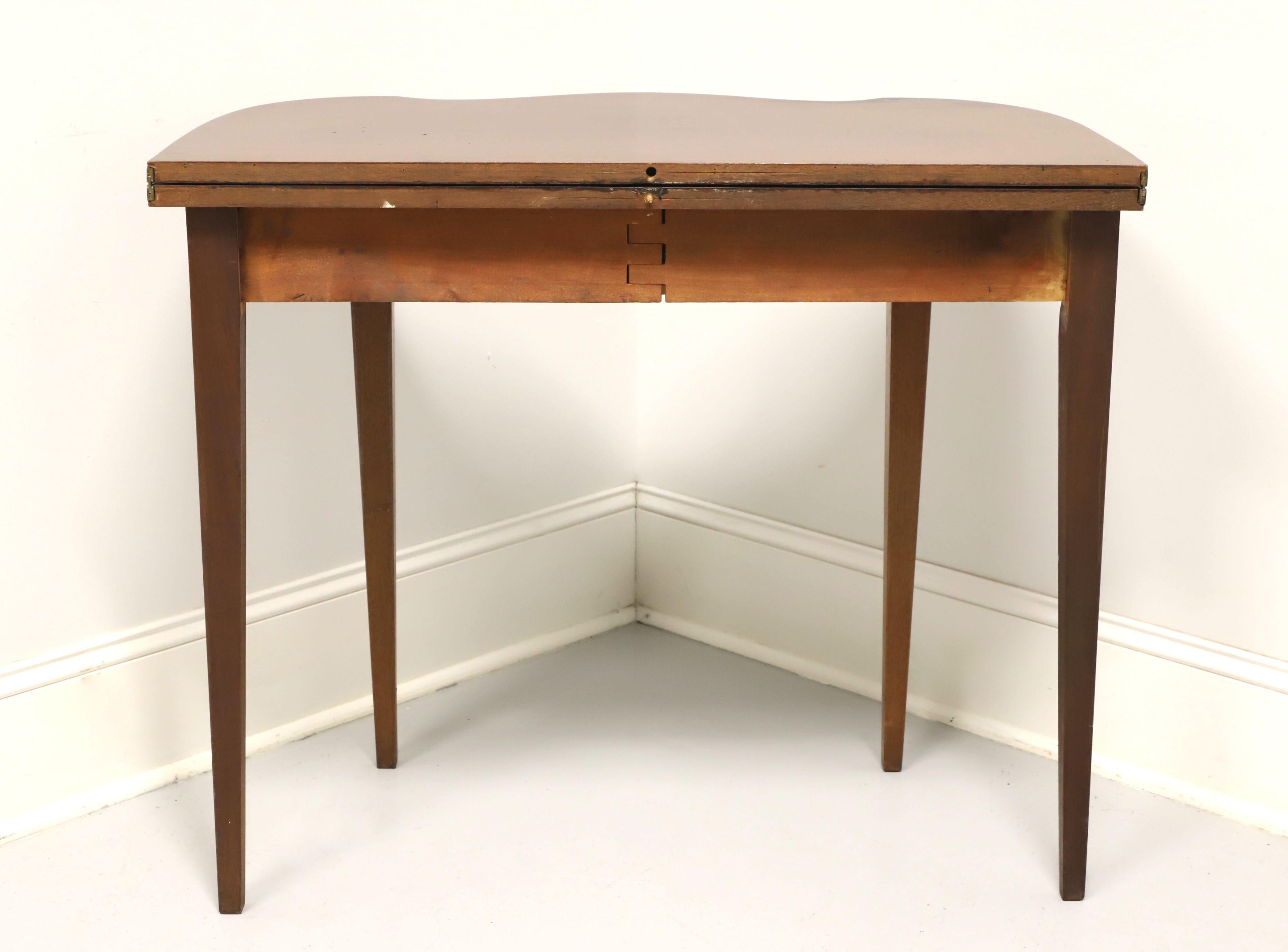 Mid 20th Century Inlaid Mahogany Federal Gateleg Flip Top Game / Console Table 1