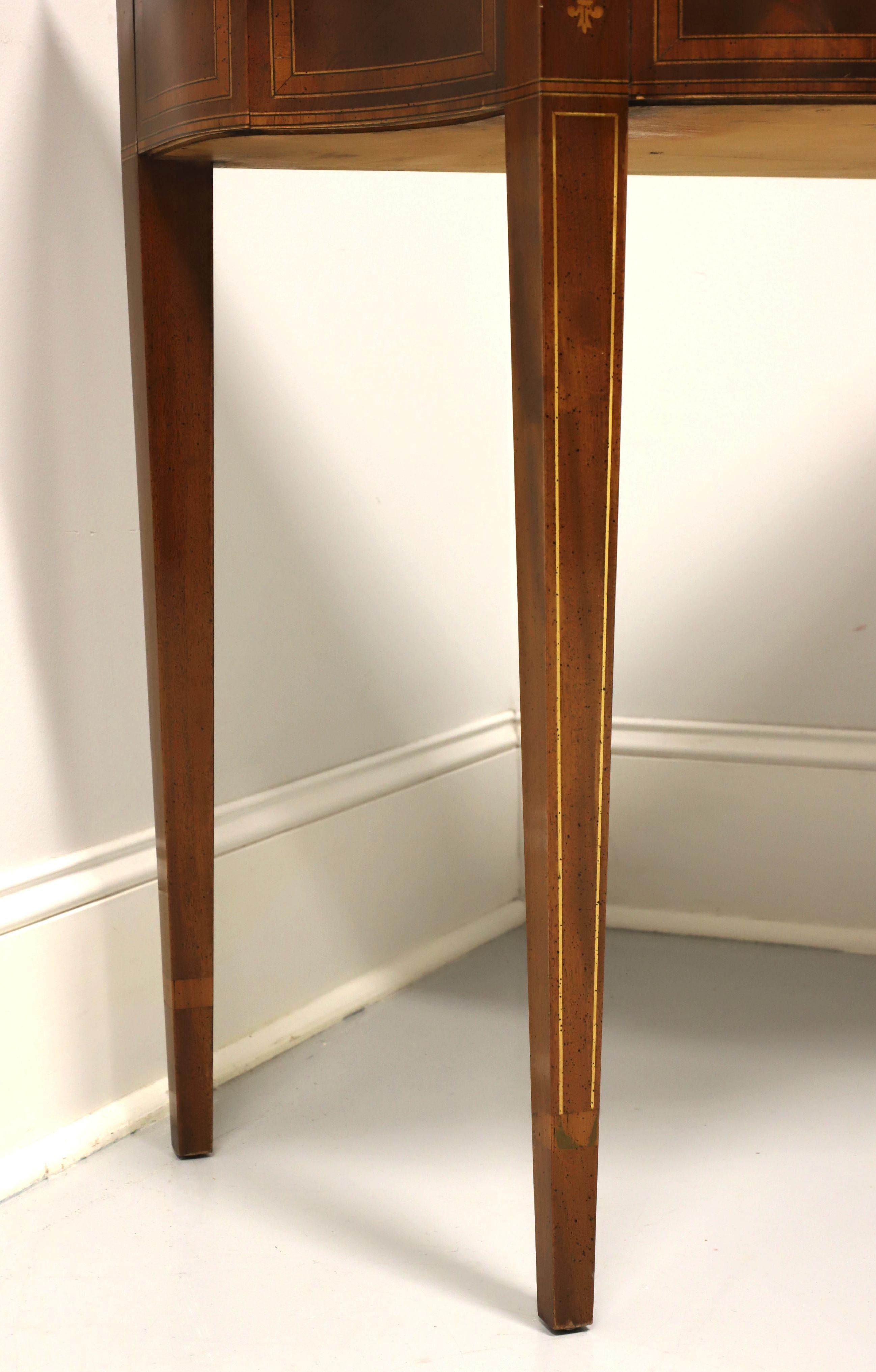 Mid 20th Century Inlaid Mahogany Federal Style Fold Top Game / Console Table - B 4
