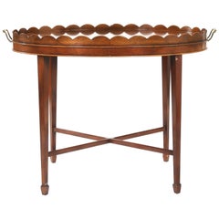Mid-20th Century Inlaid Mahogany Tray Table Mid-20th Century Inlaid Mahogany Tray Table