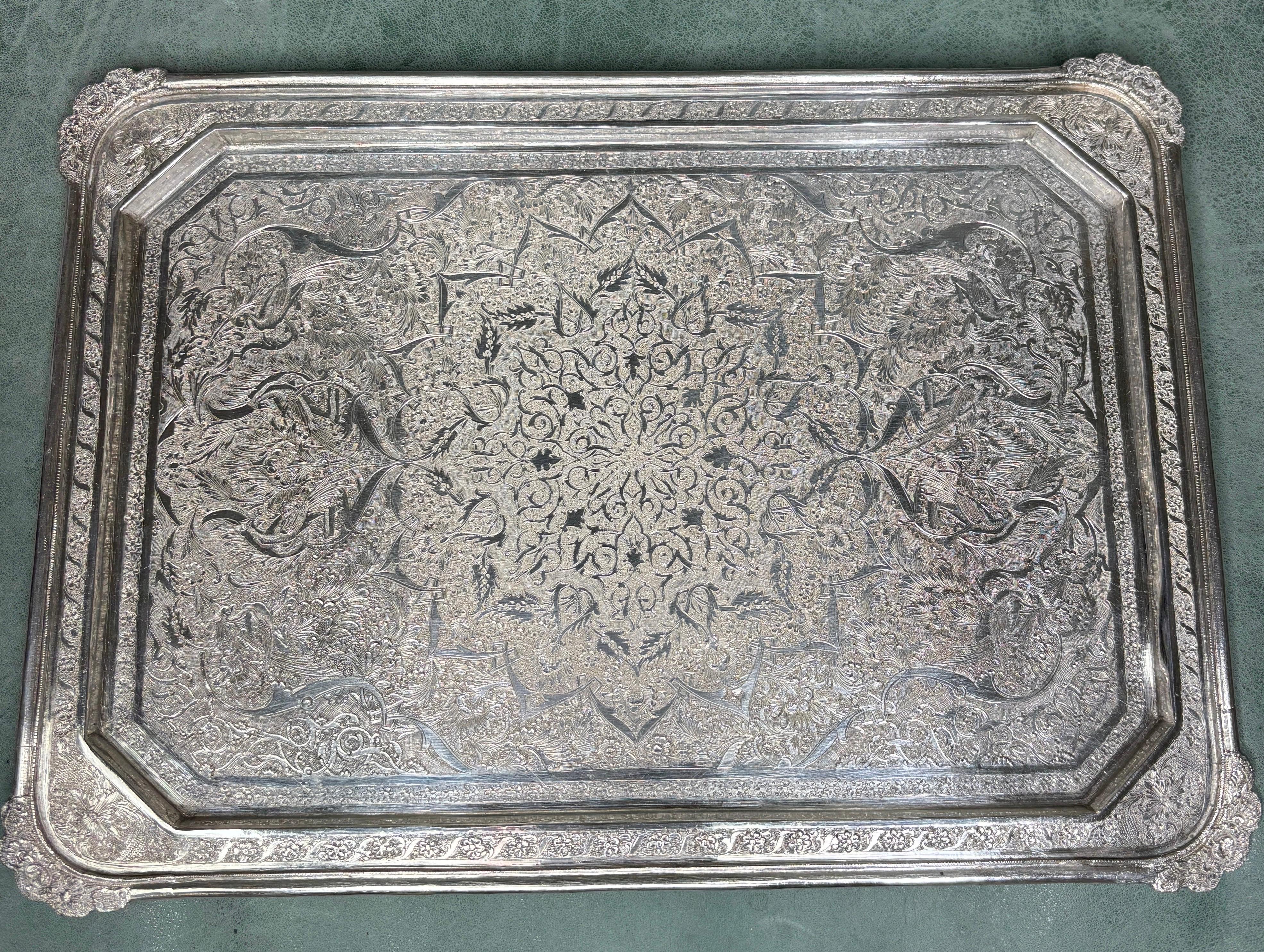persian silver tray