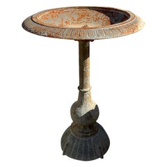 Mid-20th Century Iron Bird Bath