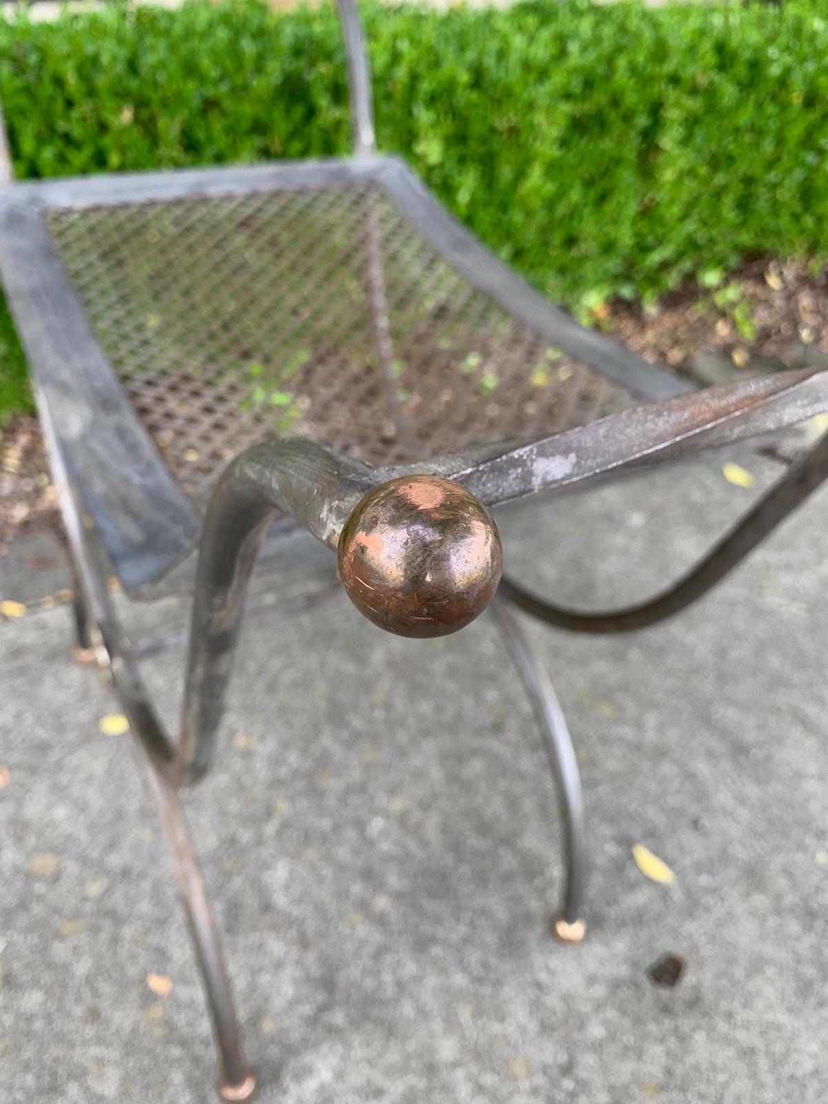 Mid-20th Century Iron Window Bench 9