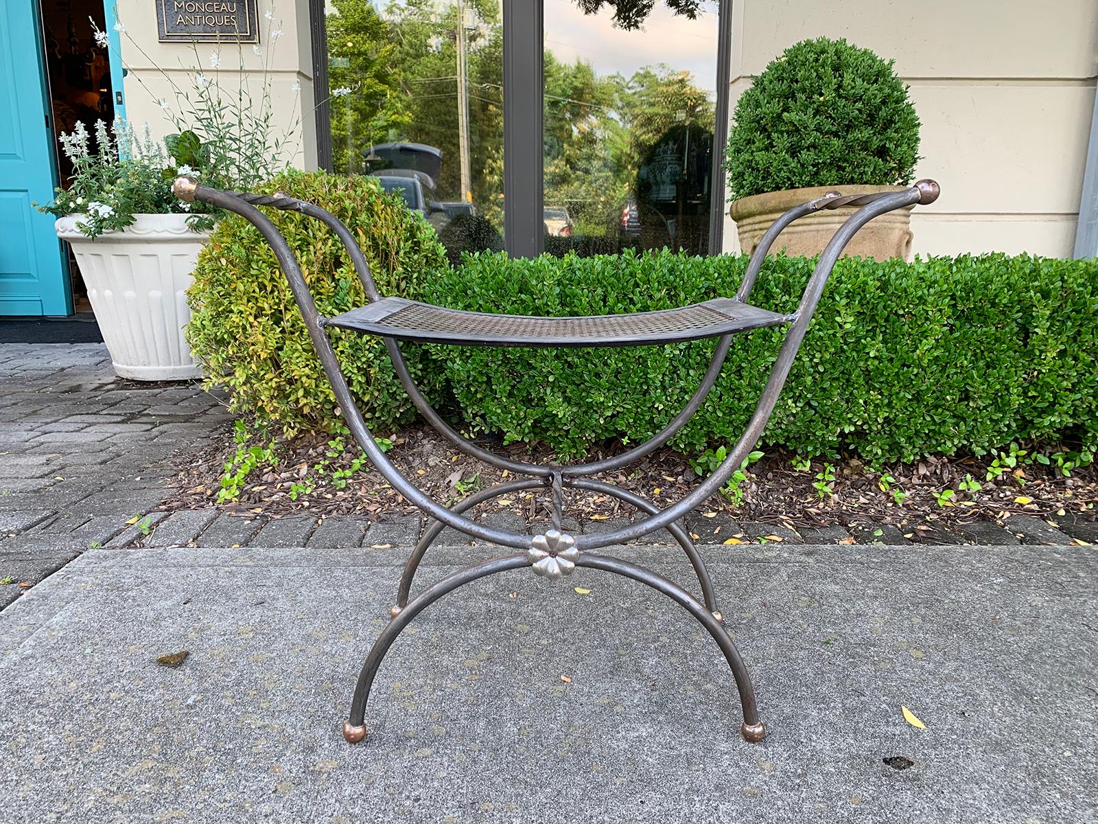 Mid-20th century iron window bench