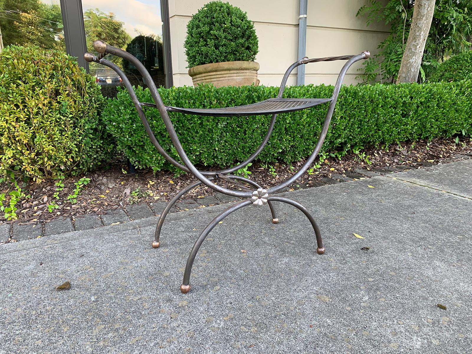 Mid-20th Century Iron Window Bench In Good Condition In Atlanta, GA