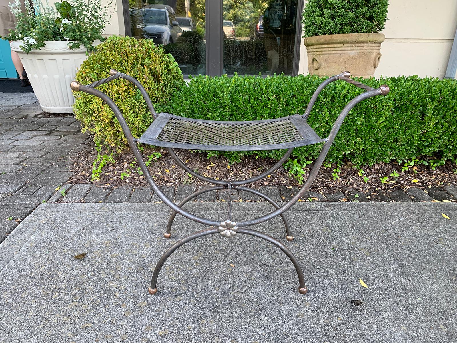 Mid-20th Century Iron Window Bench 6