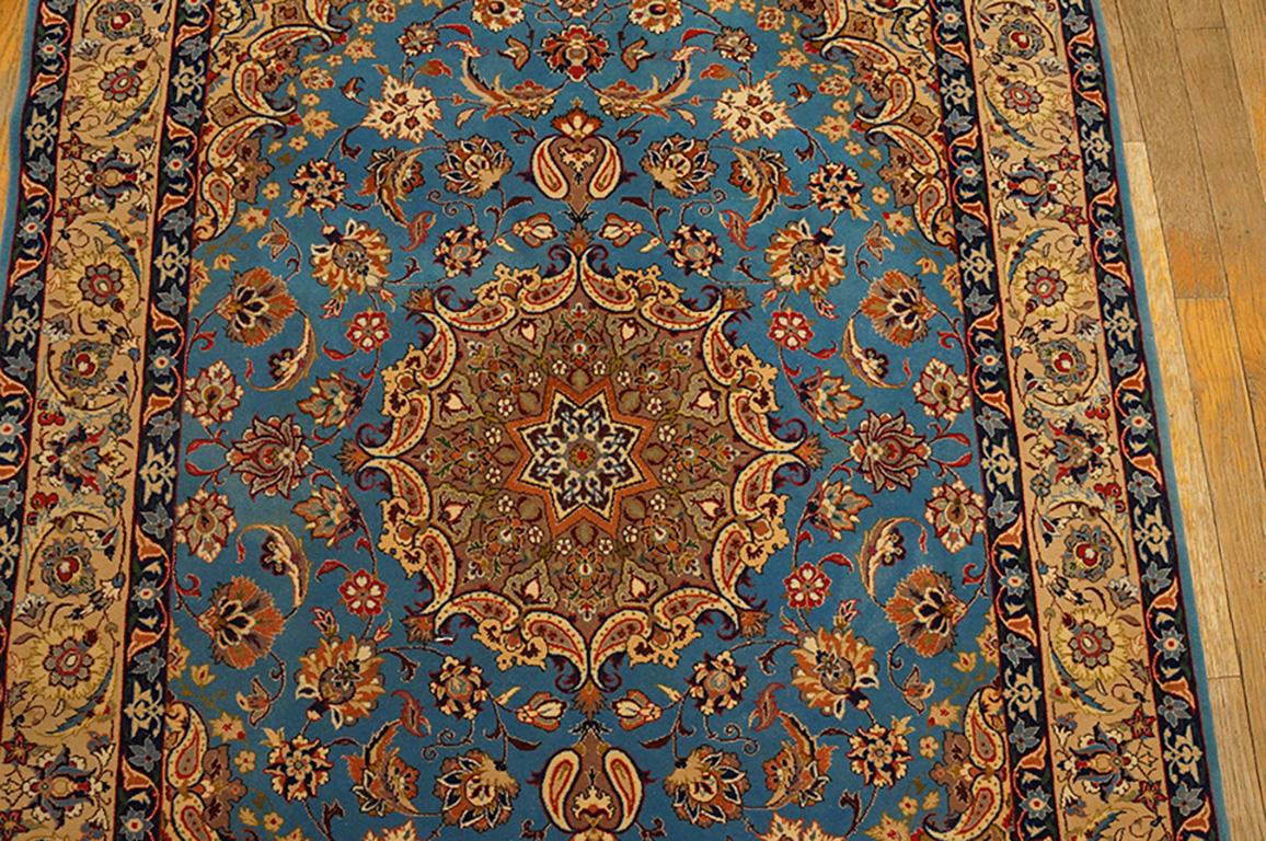 Mid 20th Century Isfahan Carpet with Silk Highlights ( 3'6